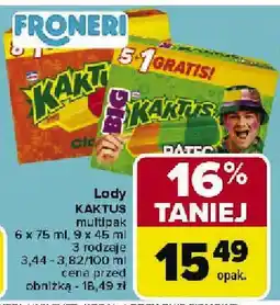 Carrefour Lody Kaktus multipack oferta