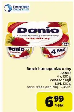 Carrefour Serek homogenizowany Danio Danone oferta