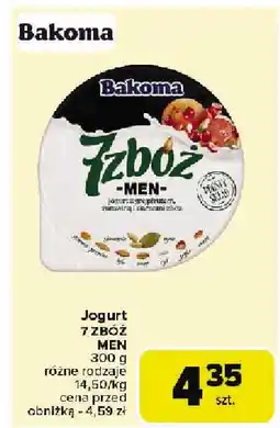 Carrefour Market Jogurt 7 zbóż men Bakoma oferta