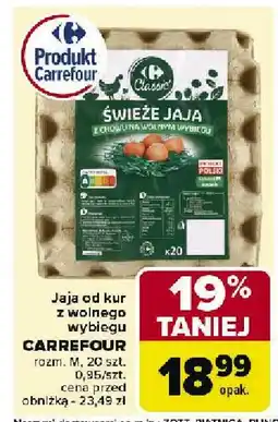 Carrefour Jajka od kur z wolnego wybiegu Carrefour oferta