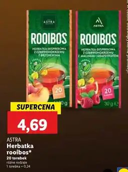 Lidl Herbata rooibos Astra różne rodzaje oferta