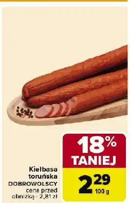 Carrefour Kiełbasa toruńska Dobrowolscy oferta