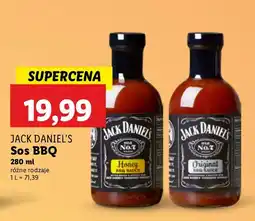Lidl Sos BBQ Jack Daniel's różne rodzaje oferta