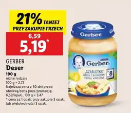 Lidl Deser Gerber różne rodzaje oferta