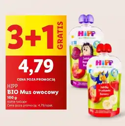 Lidl Mus owocowy HiPP BIO różne rodzaje 3+1 GRATIS oferta
