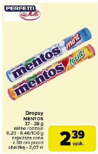 Carrefour Market Dropsy Mentos oferta