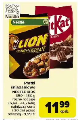 Carrefour Płatki śniadaniowe Nestle Kids Lion/KitKat oferta