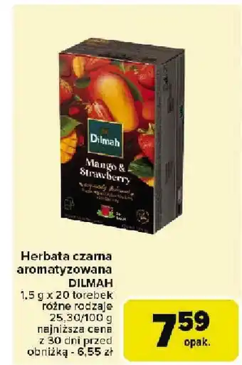 Carrefour Market Herbata czarna aromatyzowana Dilmah oferta