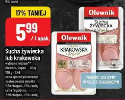 Polomarket Kiełbasa sucha żywiecka lub krakowska Olewnik oferta