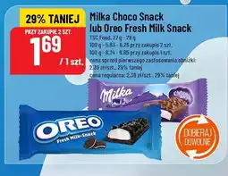 Polomarket Baton Milka Choco Snack lub Oreo Fresh Milk Snack oferta