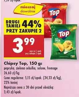 Biedronka Chipsy: papryka Top oferta