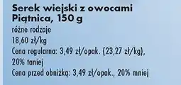 Biedronka Serek wiejski z owocami, różne rodzaje Piątnica oferta
