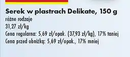 Biedronka Serek w plastrach, różne rodzaje Delikate oferta
