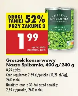 Biedronka Groszek konserwowy Nasza Spiżarnia oferta