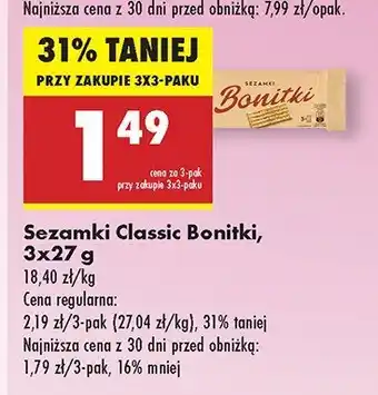 Biedronka Sezamki Classic 3-pak Bonitki oferta