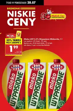 Biedronka Mleko UHT 3,2% Wypasione Mlekovita oferta