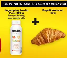 Biedronka Zestaw jogurt pitny Fruvita Pure + rogalik croissant oferta