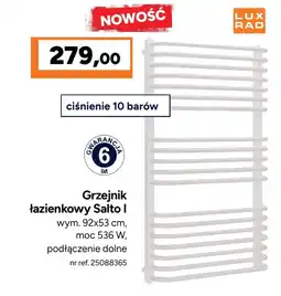 Bricoman Grzejnik łazienkowy Lux Rad oferta