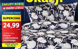 Lidl Pościel z mikrowłókna satynowego 160 x 200 cm + 2 70 80 Livarno Home oferta