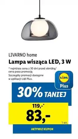 Lidl Lampa wisząca led Livarno Home oferta