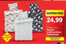 Lidl Komplet pościeli dwustronnej z mikrowłókna satynowego 140 x 200 + 70 80 cm Livarno Home oferta