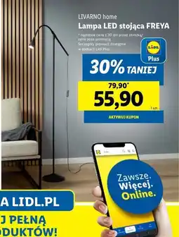 Lidl Lampa stojąca led freya Livarno Home oferta