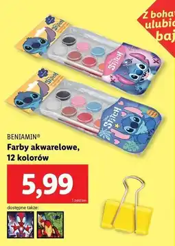 Lidl Farby akwarelowe Beniamin oferta