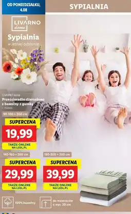 Lidl Prześcieradło jersey z gumką 180-200 x 200 cm Livarno Home oferta