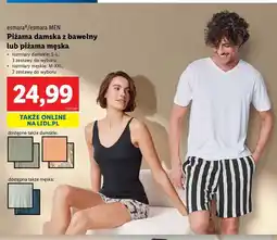 Lidl Piżama męska bawełniana m-xxl Esmara oferta