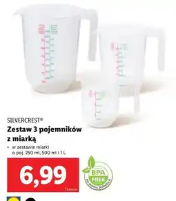 Lidl Pojemniki kuchenne z miarką 250 ml + 500 1 l Silvercrest oferta