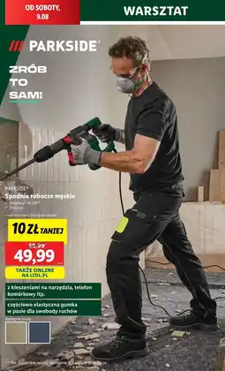 Lidl Spodnie robocze męskie 48-58 Parkside oferta
