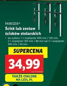 Lidl Ścisk stolarski 120 x 400 mm Parkside oferta