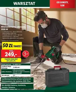 Lidl Młotowiertarka z udarem 1550w Parkside oferta