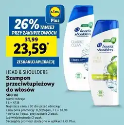 Lidl Szampon do włosów apple fresh Head&Shoulders oferta