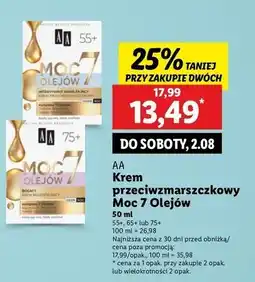Lidl Bogaty krem regenerujący Aa Moc 7 Olejków oferta