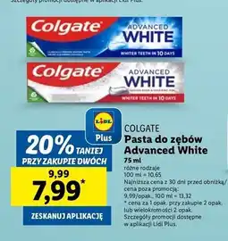 Lidl Pasta do zębów baking soda Colgate Advanced White oferta