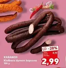 Kaufland Kiełbasa dymem kopcona Kabanos oferta