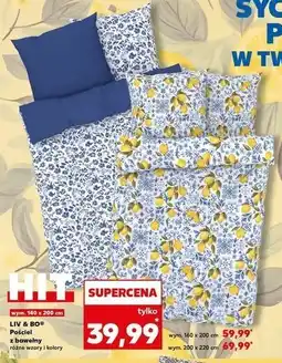 Kaufland Komplet pościeli z bawełną renforce 200 x 220 cm + 2 70 80 Liv & Bo oferta
