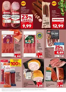 Kaufland Kiełbasa krakowska sucha z fileta kurczaka Olewnik oferta