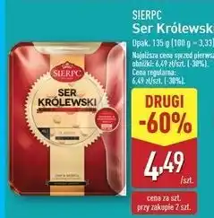 ALDI Ser zółty królewski plastry Sierpc oferta