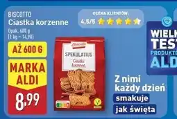 ALDI Ciastka korzenne Biscotto oferta