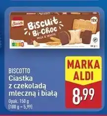 ALDI Ciastka kruche z czekoladą mleczną Biscotto oferta