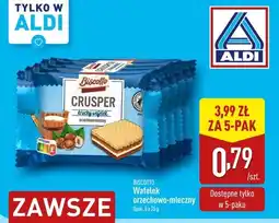 ALDI Wafelki mleczno-orzechowe Biscotto oferta