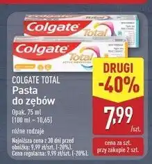 ALDI Pasta do zębów original Colgate Total oferta
