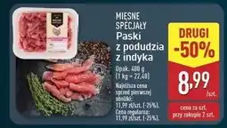 ALDI Paski z podudzia indyka Mięsne Specjały Zawsze Świeże (Aldi) oferta