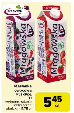 Carrefour Market Maślanka owocowa Mlekpol owoce leśne oferta