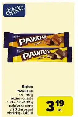 Carrefour Baton Pawełek toffi E.Wedel oferta