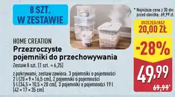 ALDI Przezroczyste pojemniki do przechowywania oferta