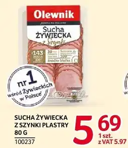 Selgros Kiełbasa sucha żywiecka z szynki plastry Olewnik oferta
