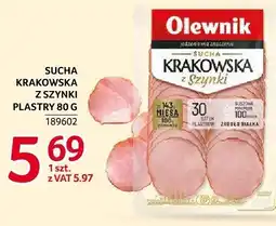 Selgros Kiełbasa krakowska z szynki plastry Olewnik oferta